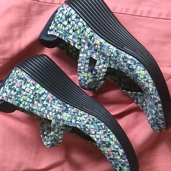 💕 Corkys Fabric Rainbow Straps Comfort SHOES  Sz 11/12 Diabetic Comfortable - Picture 2 of 16